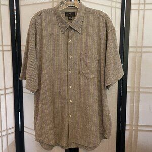 Bill Blass Men's Seersucker Short Sleeve Shirt